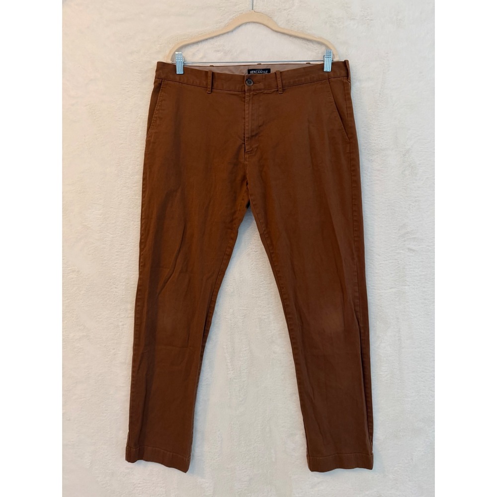 J.Crew Mercantile Flex Slim Chino Pants Mens 36x32 Brown H3167 Cotton Stretch